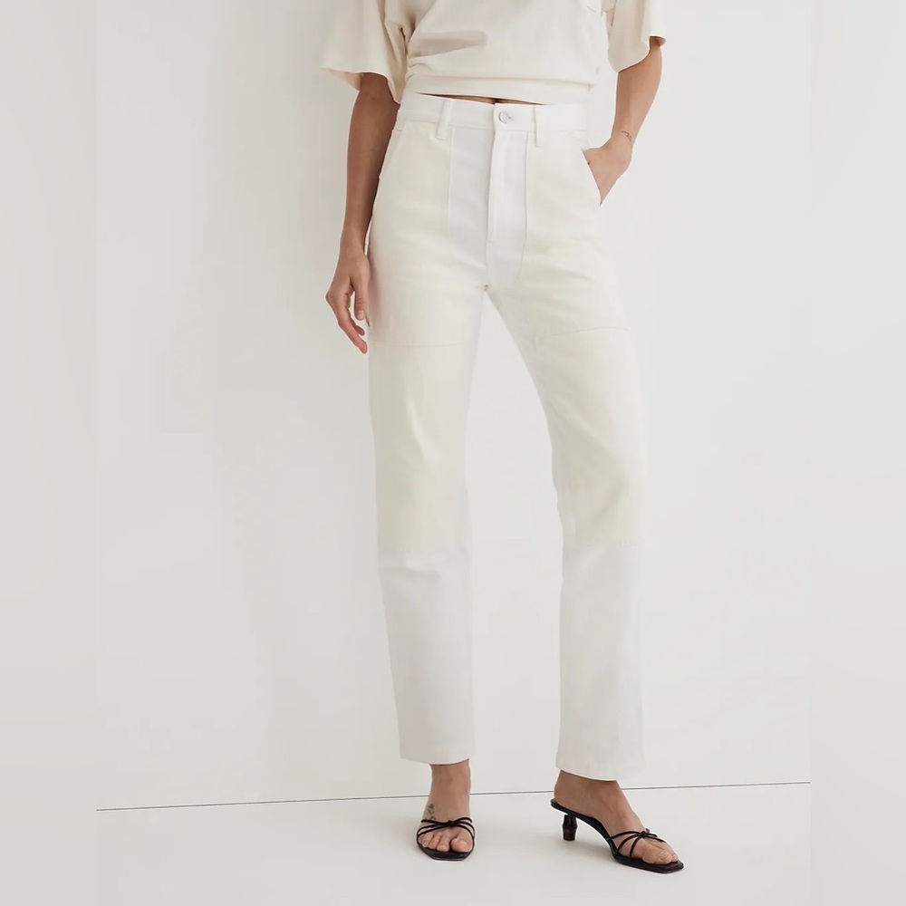The '90s Straight Jean: Two-Tone Workwear Edition in Tile White Vintage size 26